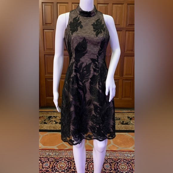 Aidan Mattox High Neck Cocktail Dress, size 4 - Picture 5 of 8